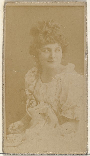 W. Duke, Sons & Co., [Actress holding teacup], from the Actors and Actresses series (N145-8) issued by Duke Sons & Co. to promote Duke Cigarettes