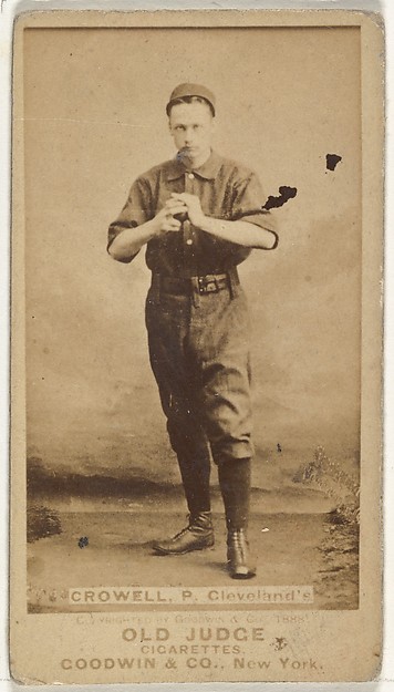 Goodwin & Company, William Theodore "Billy" Crowell, Pitcher, Cleveland, from the Old Judge series (N172) for Old Judge Cigarettes