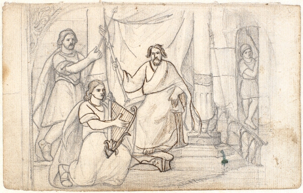 Dankvart Dreyer, David spiller på harpe for Saul