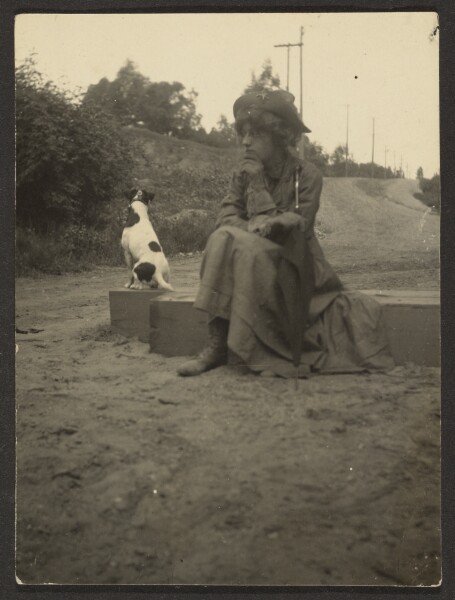 Louis Fleckenstein, [Woman Seated with Dog]
