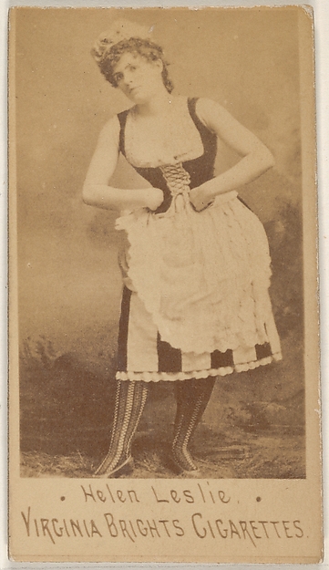 Allen & Ginter, Helen Leslie, from the Actors and Actresses series (N45, Type 1) for Virginia Brights Cigarettes