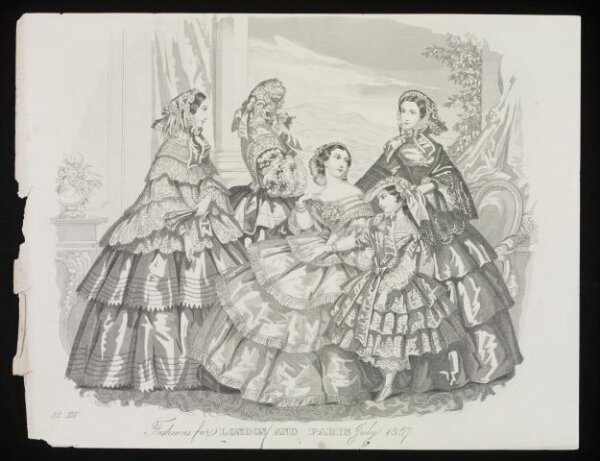 Unknown, London and Paris Fashions for July 1857