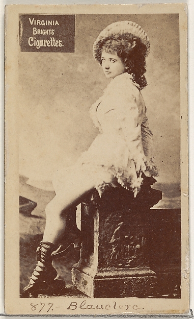 Allen & Ginter, Card 877, Blauclerc, from the Actors and Actresses series (N45, Type 2) for Virginia Brights Cigarettes