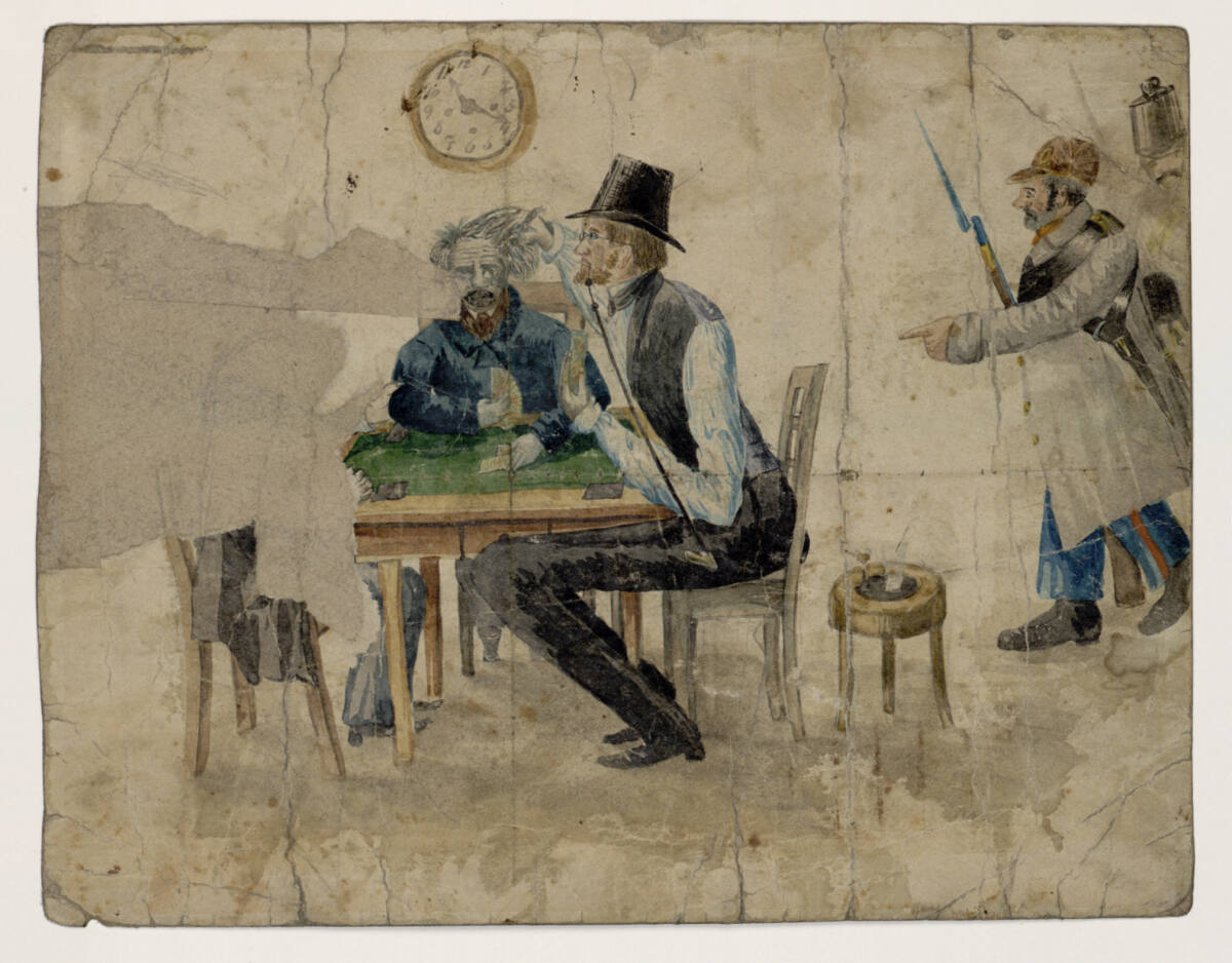 Anonym, Dr. Carl Müller (ehemals Direktor der Albertina) auf Wache in den Unruhen des Jahres 1848, Wien