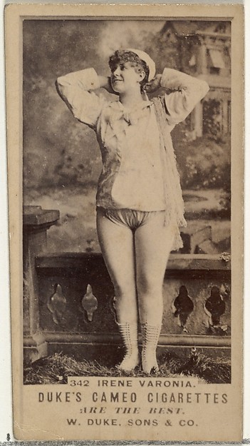 W. Duke, Sons & Co., Card Number 342, Irene Varonia, from the Actors and Actresses series (N145-5) issued by Duke Sons & Co. to promote Cameo Cigarettes