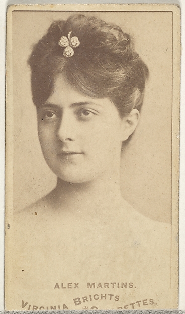 Allen & Ginter, Alex Martins, from the Actors and Actresses series (N45, Type 1) for Virginia Brights Cigarettes