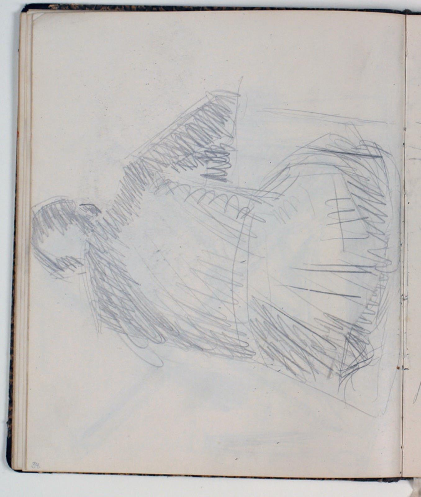 Niels Larsen Stevns, Studie af rygvendt siddende figur