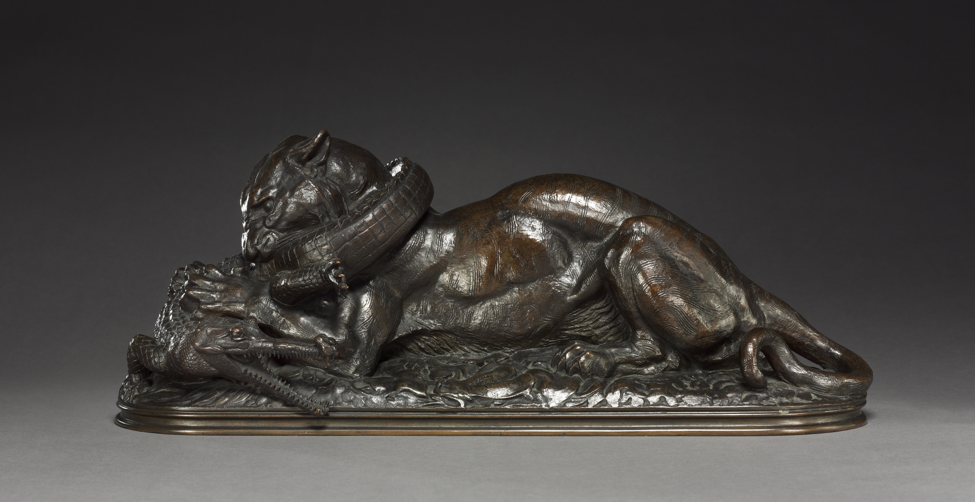 Antoine-Louis Barye, Tiger Devouring a Gavial