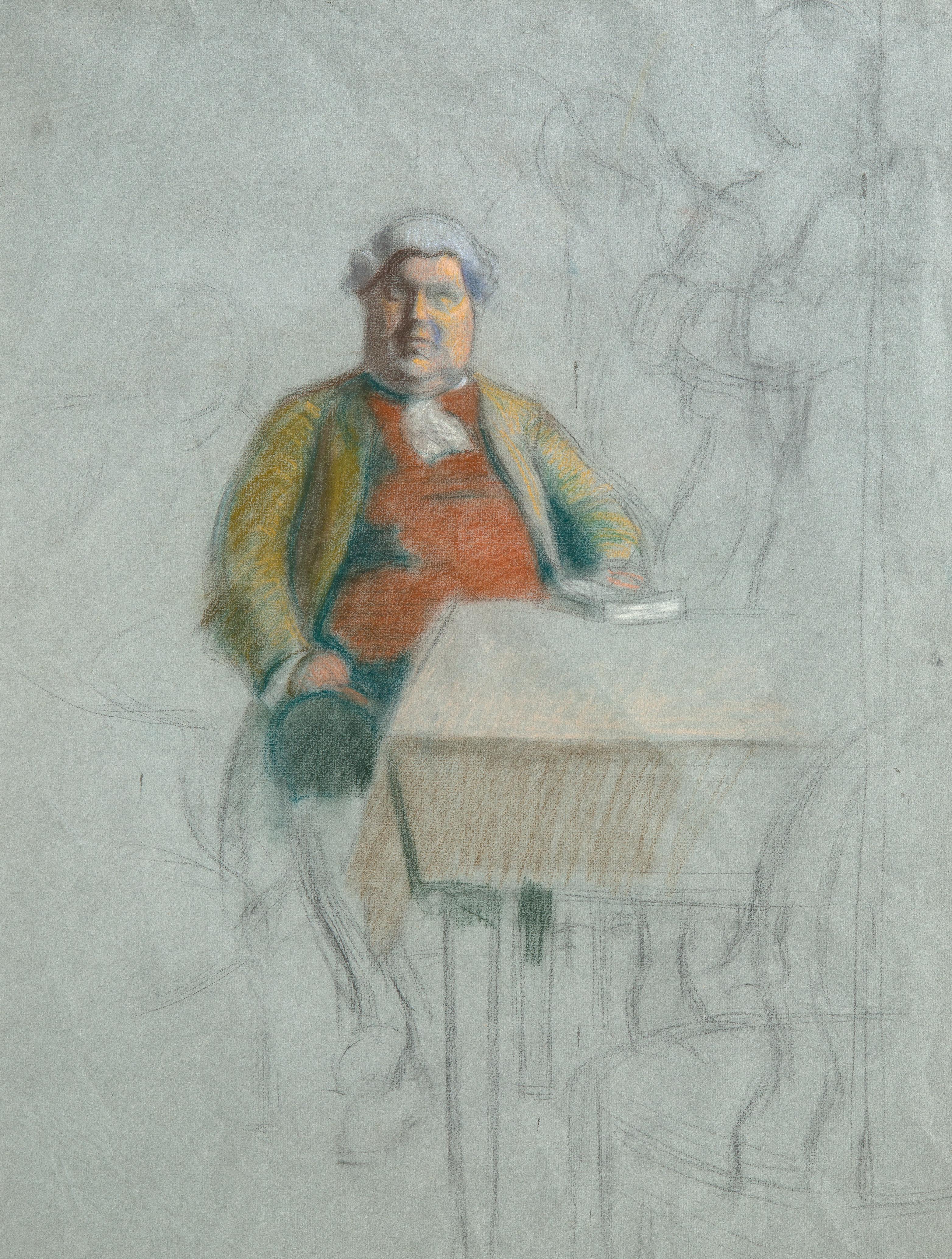 Eero Järnefelt, Luonnos Aurora-seuraan i(Istuva mies)