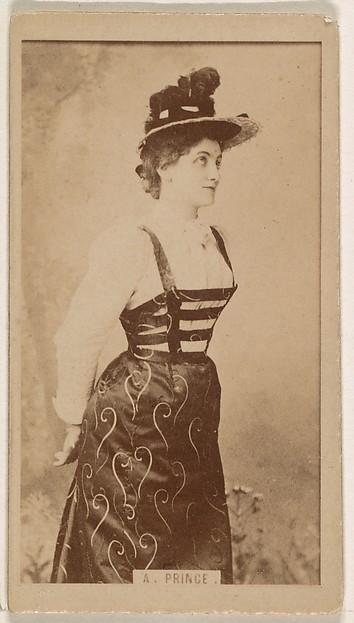 Kinney Brothers Tobacco Company, Adelaide Prince, from the Actresses series (N245) issued by Kinney Brothers to promote Sweet Caporal Cigarettes
