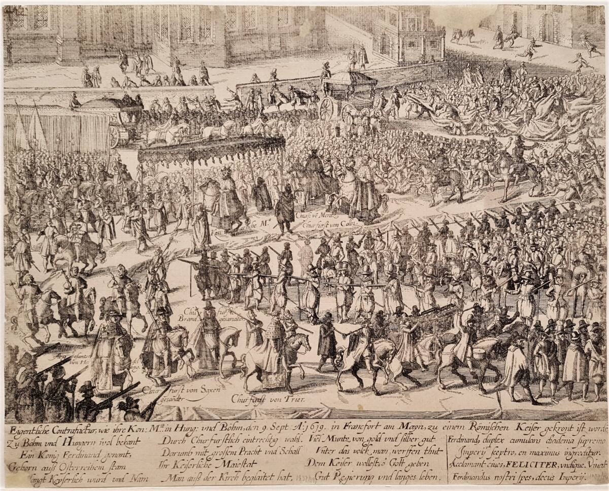 Anonym, Krönungszug des Römisch-Deutschen Kaisers Ferdinand II. am 9. September 1619 in Frankfurt am Main