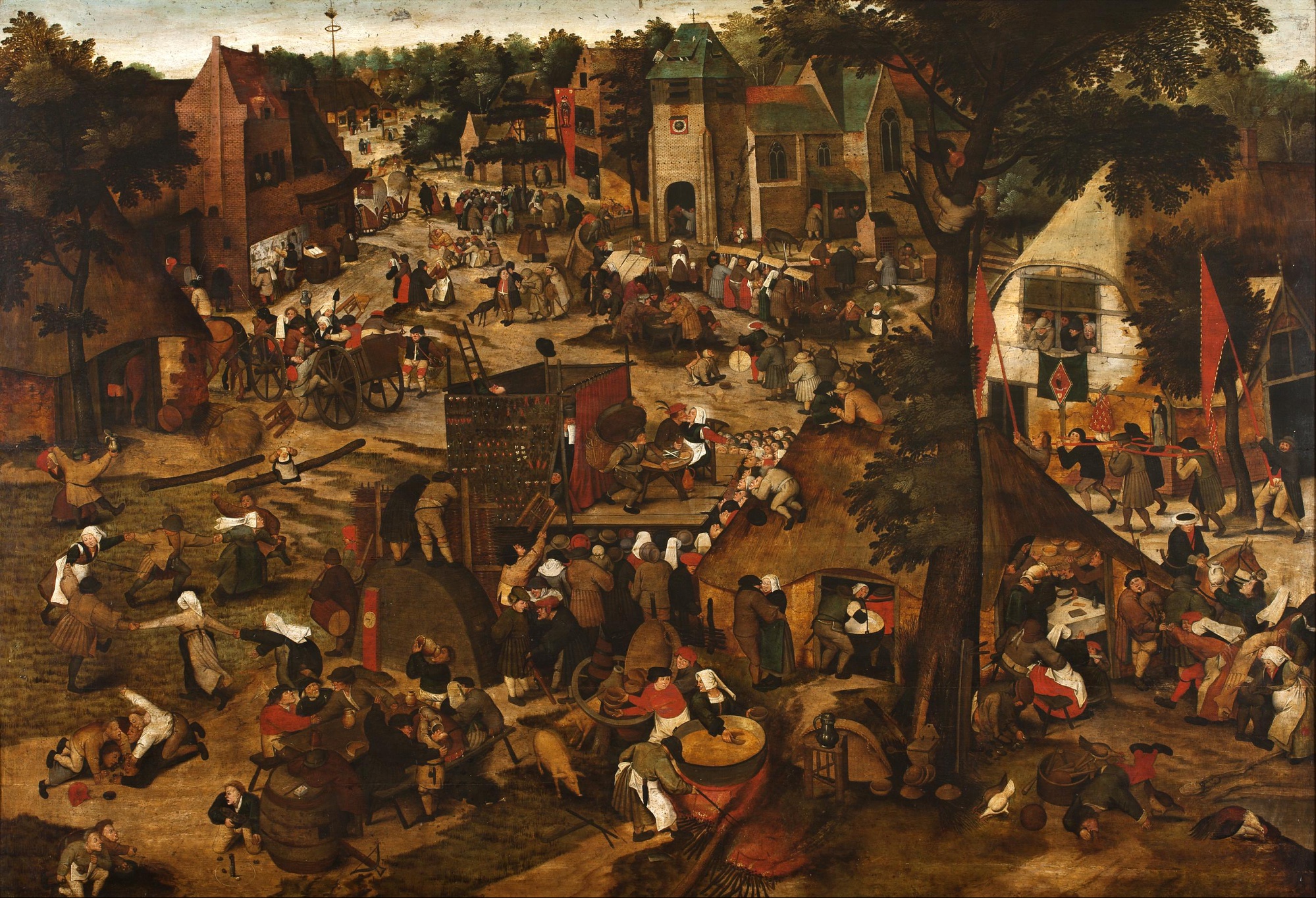 Pieter Brueghel the Younger, Fair with a Theatrical Presentation