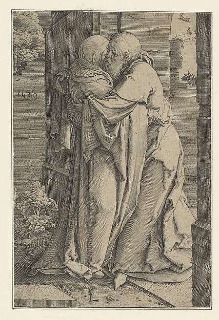 Lucas van Leyden, St. Joachim Embracing St. Anna