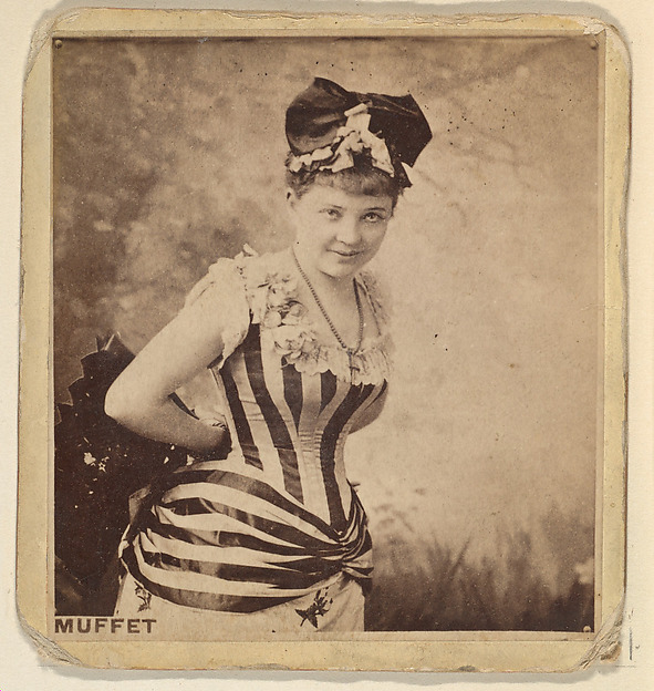 Kinney Brothers Tobacco Company, Miss Muffet, from the Actresses series (N246), Type 2, issued by Kinney Brothers to promote Sporting Extra Cigarettes