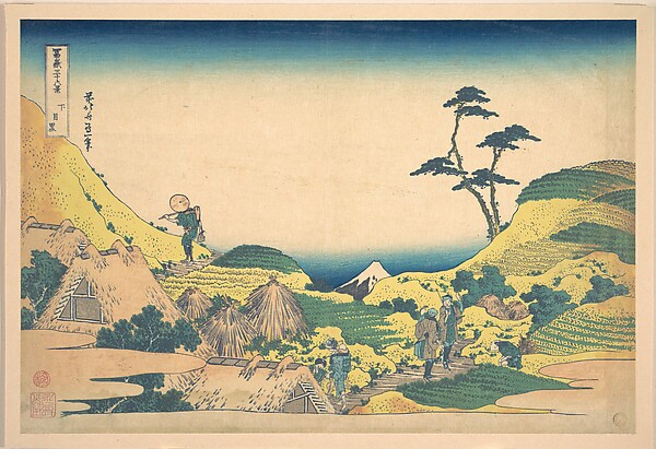 Katsushika Hokusai, Lower Meguro (Shimo Meguro), from the series Thirty-six Views of Mount Fuji (Fugaku sanjūrokkei)