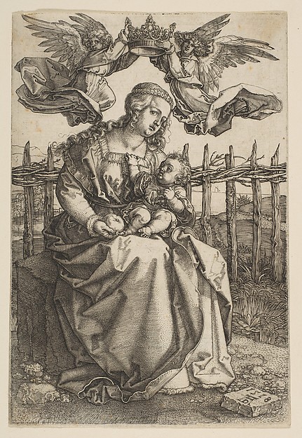 Albrecht Dürer, Virgin and Child Crowned by Two Angels