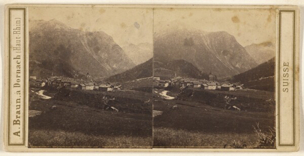 Adolphe Braun, Vallee de l'Albula. Panorama de Bergun.