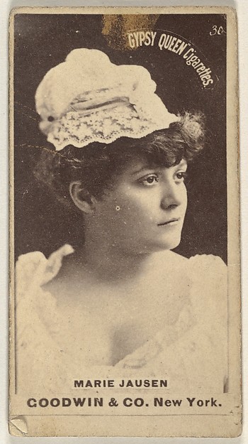 Goodwin & Company, Marie Jausen, from the Actors and Actresses series (N171) for Gypsy Queen Cigarettes
