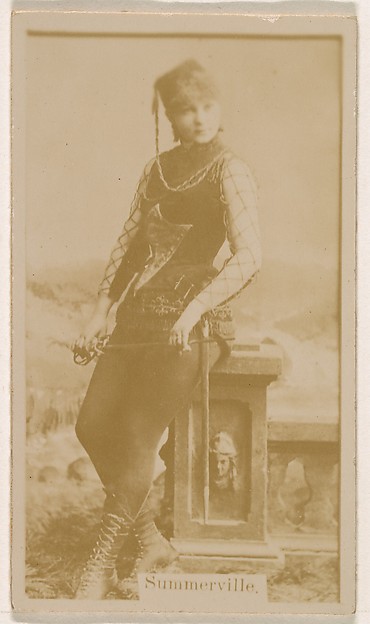Kinney Brothers Tobacco Company, Miss Annie Summerville, from the Actresses series (N245) issued by Kinney Brothers to promote Sweet Caporal Cigarettes