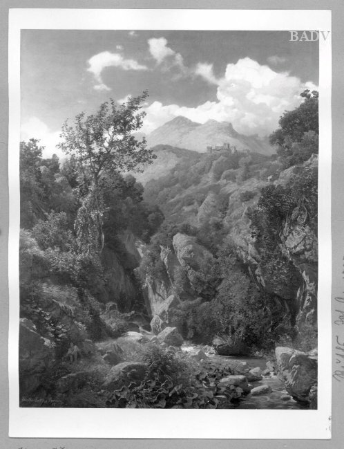 Valentin Ruths, Mountain landscape with castle
