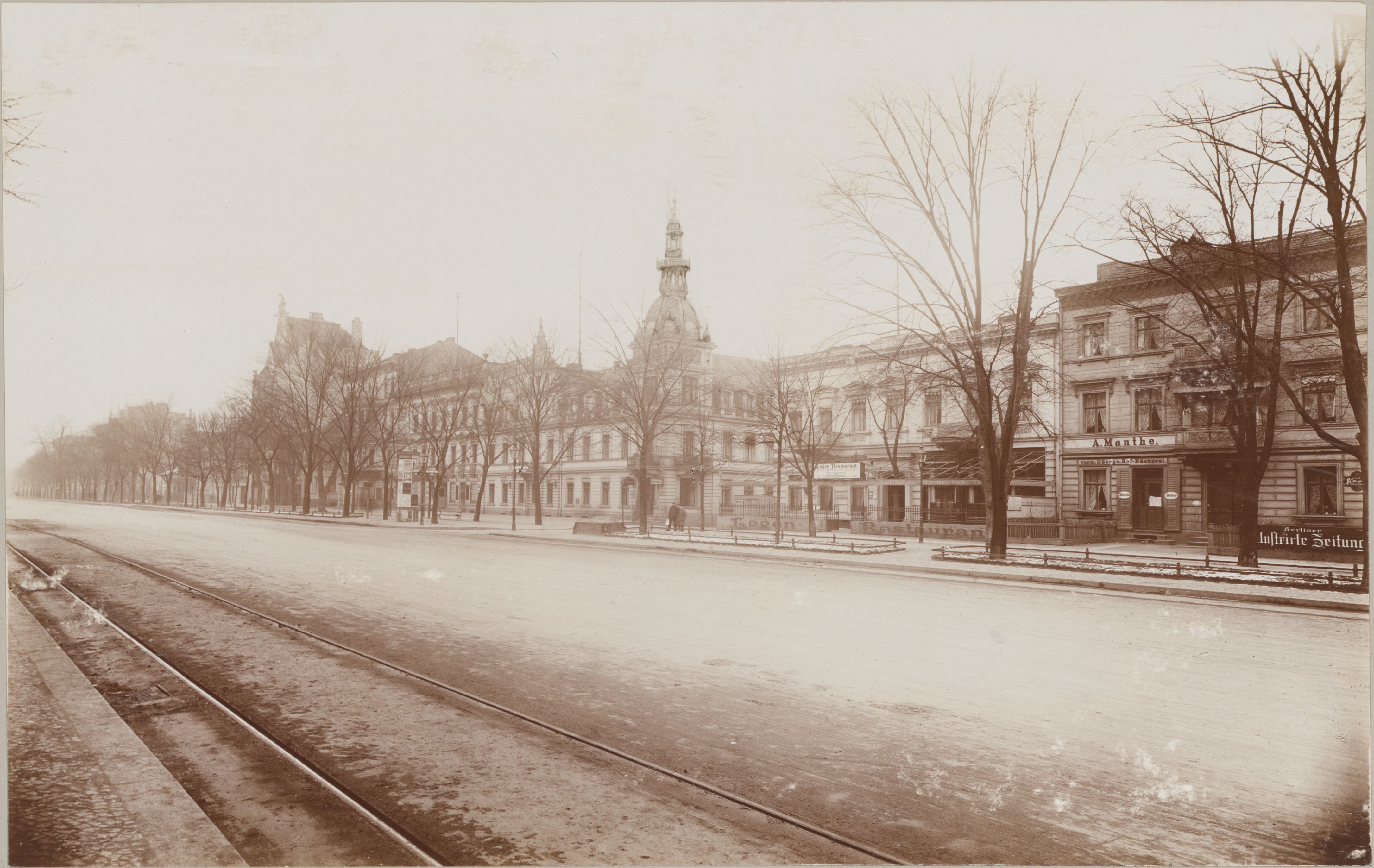 Unknown artist, Berliner Straße (Otto-Suhr-Allee) mit ehem. Postamt Charlottenburg I
