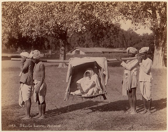 Unknown, Dhoolie Bearers - Benares