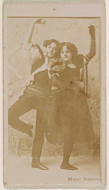 Kinney Brothers Tobacco Company, Major Sisters, from the Actresses series (N245) issued by Kinney Brothers to promote Sweet Caporal Cigarettes