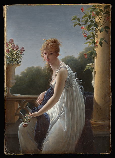 Marie Denise Villers, A Woman Seated on a Balustrade