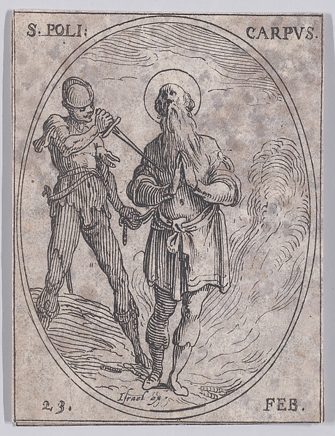 Jacques Callot, S. Joseph d'Arimathie (St. Joseph of Arimathea), February 22nd, from "Les Images De Tous Les Saincts et Saintes de L'Année" (Images of All of the Saints and Religious Events of the Year)