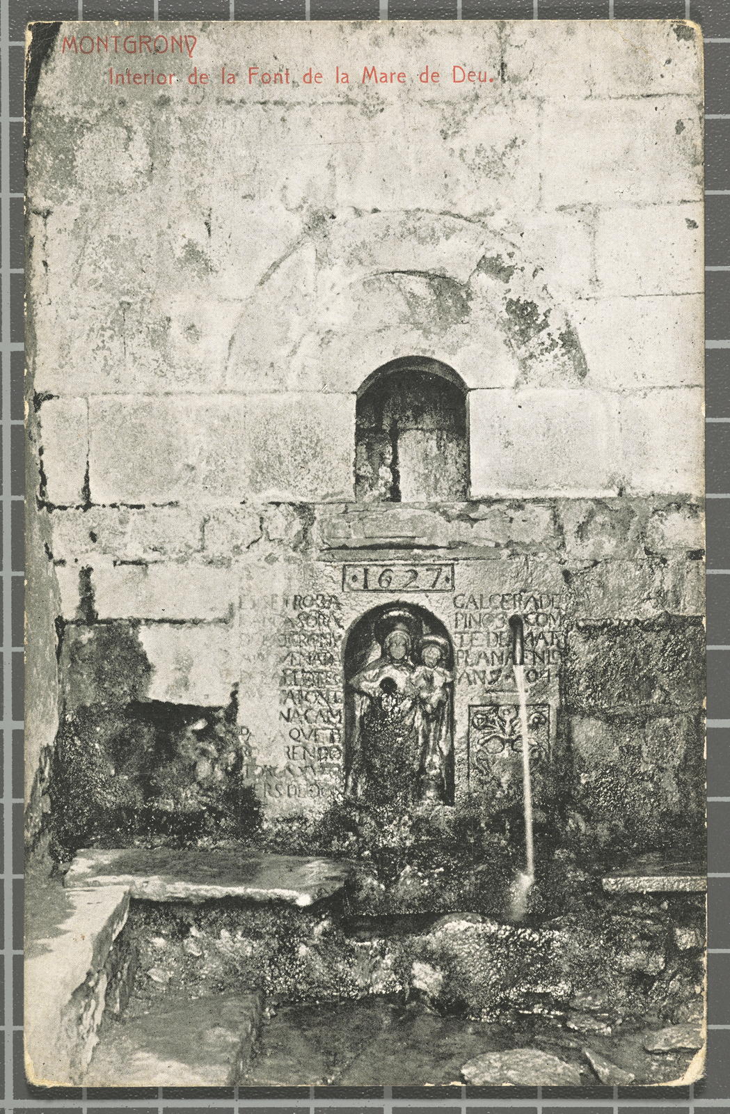 Desconegut, Montgrony. Interior de la Font de la Mare de Deu