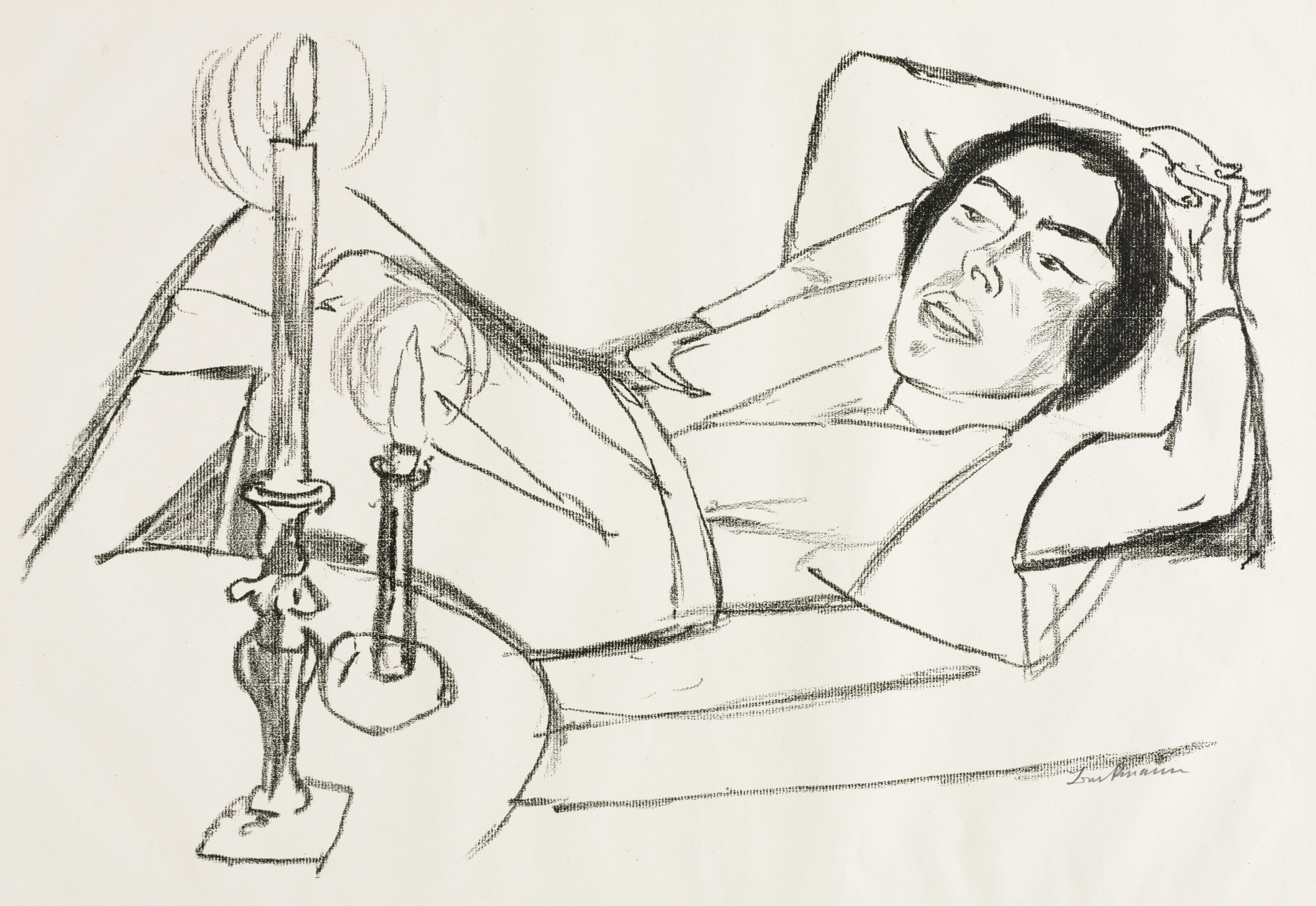 Max Beckmann, Reclining Woman (Portrait of Johanna Loeb)