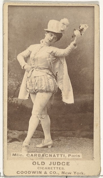 Goodwin & Company, Mlle. Carbagnatti, Paris, from the Actors and Actresses series (N171) for Old Judge Cigarettes