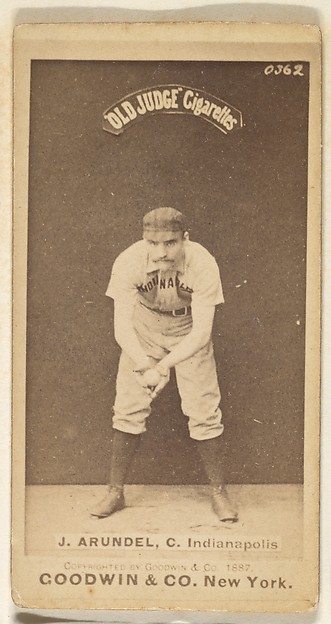 Goodwin & Company, John Thomas "Tug" Arundel, Catcher, Indianapolis, from the Old Judge series (N172) for Old Judge Cigarettes