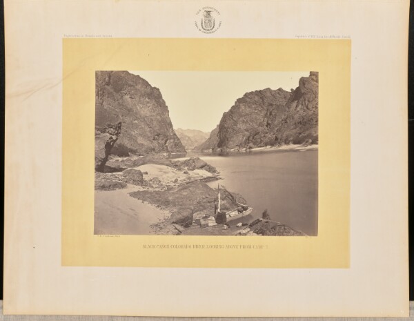 Timothy H. O'Sullivan, Black Cañon, Colorado River, Looking Above from Camp 7