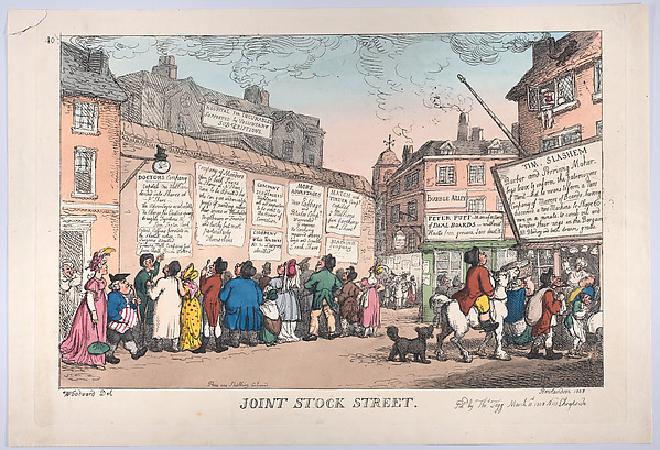 Thomas Rowlandson, Joint Stock Street