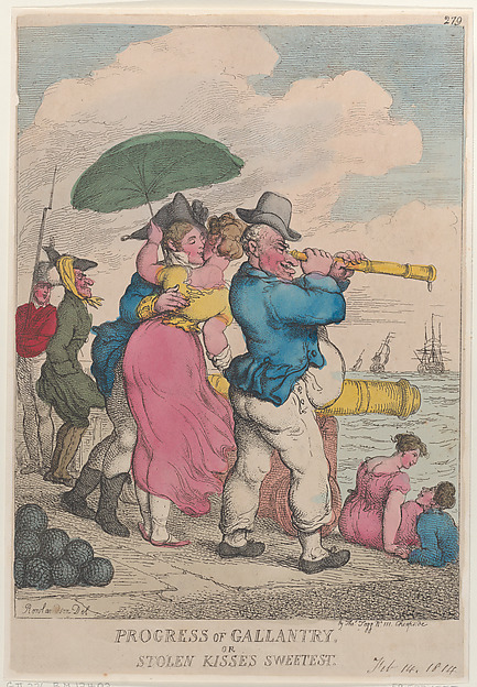 Thomas Rowlandson, Progress of Gallantry or Stolen Kisses Sweetest