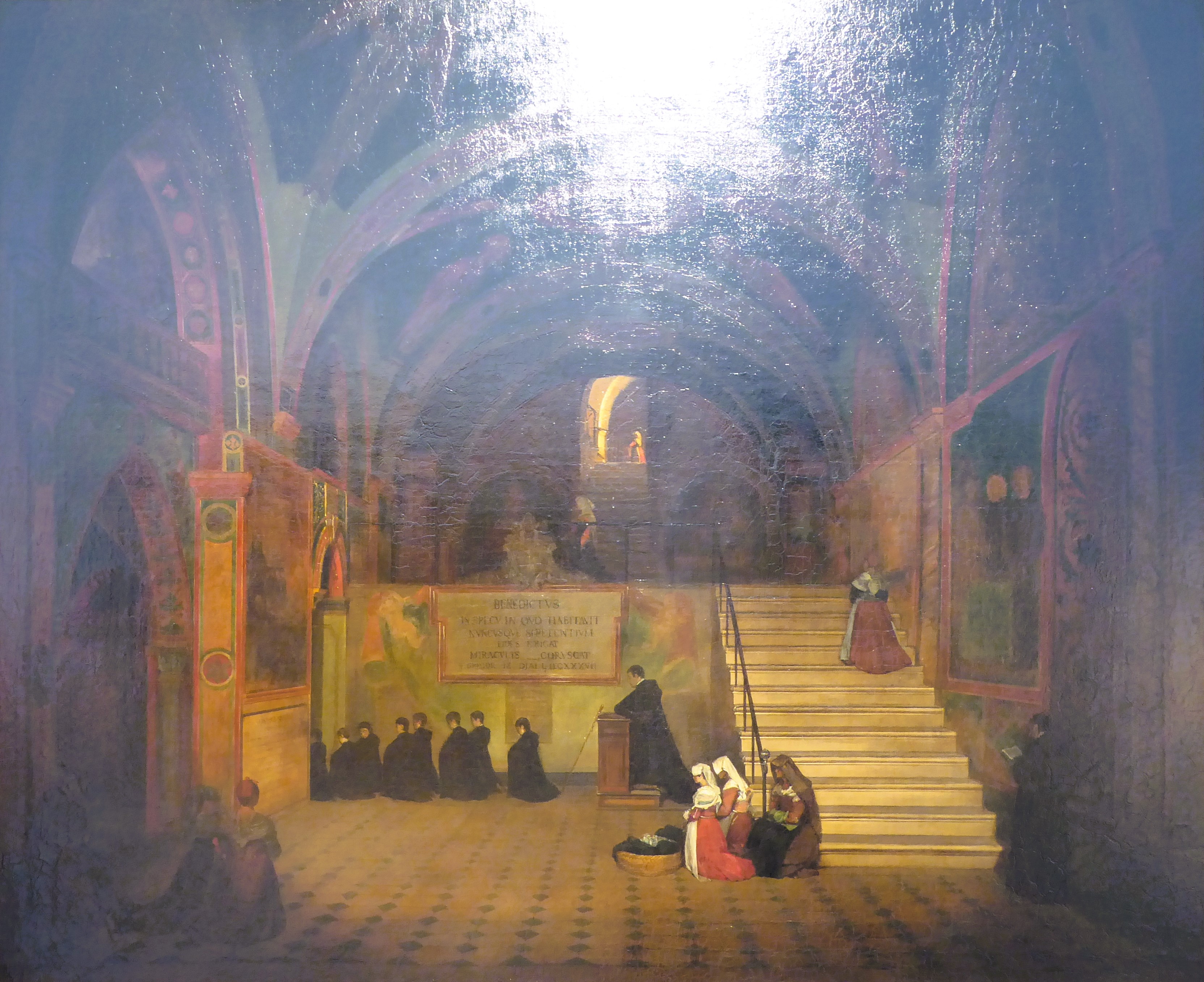 François Marius Granet, Vue intérieure de l'église du couvent de San Benedetto, près Subiaco