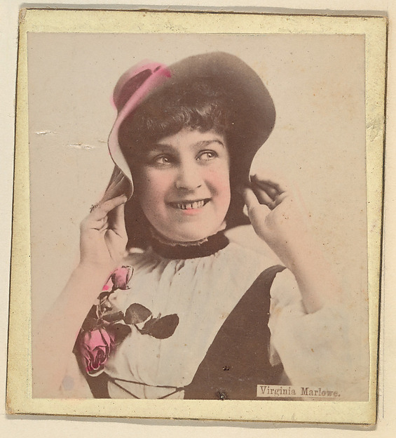 Kinney Brothers Tobacco Company, Virginia Marlowe, from the Actresses series (N246), Type 2, issued by Kinney Brothers to promote Sporting Extra Cigarettes