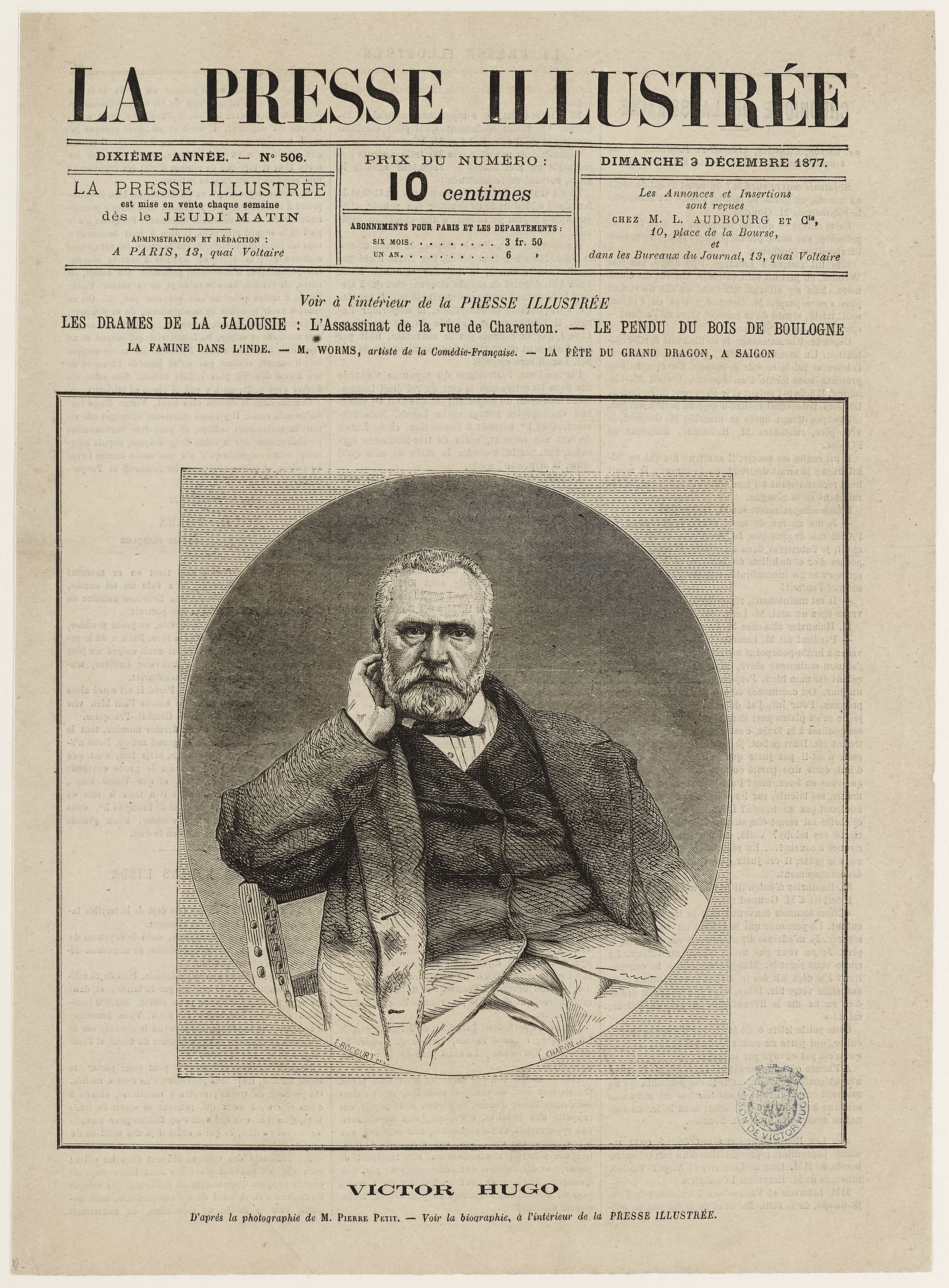 Léon-Louis Chapon, Victor Hugo