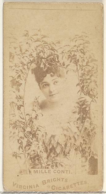 Allen & Ginter, Mlle. Conti, from the Actors and Actresses series (N45, Type 1) for Virginia Brights Cigarettes