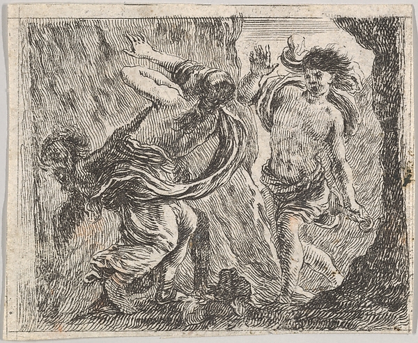 Stefano della Bella, Orpheus and Eurydice, from "Game of Mythology" (Jeu de la Mythologie)