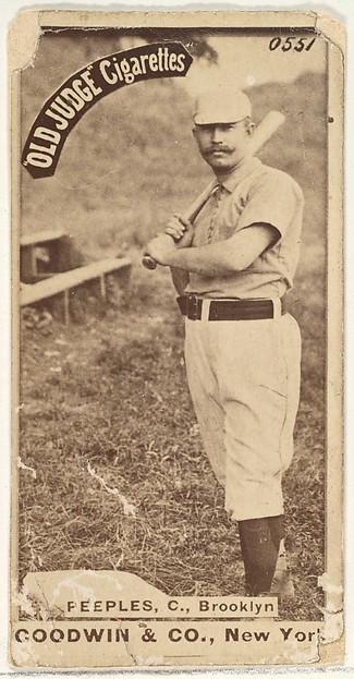 Goodwin & Company, Peeples, Catcher, Brooklyn, from the Old Judge series (N172) for Old Judge Cigarettes