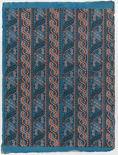 Anonymous, Sheet with four borders with guilloche and ribbon patterns