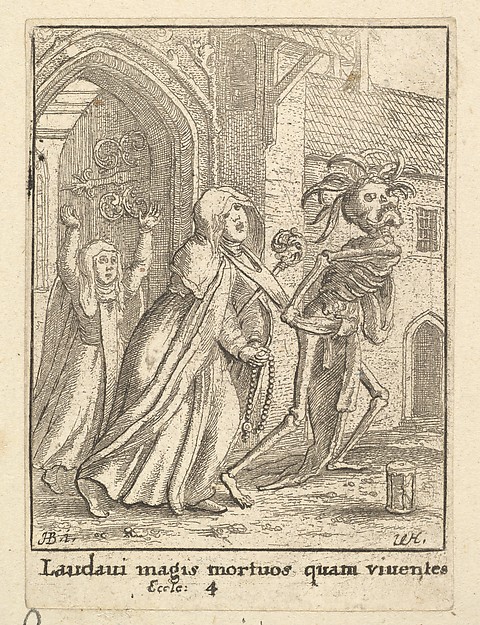 Wenceslaus Hollar, The Abbess, from "Dance of Death"