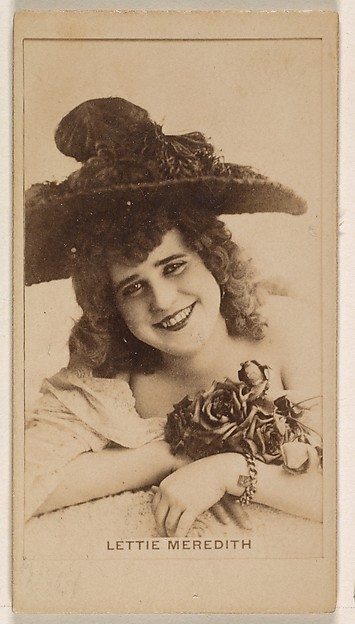 Kinney Brothers Tobacco Company, Lettie Meredith, from the Actresses series (N245) issued by Kinney Brothers to promote Sweet Caporal Cigarettes
