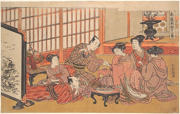 Isoda Koryūsai, A Mock Marriage Ceremony