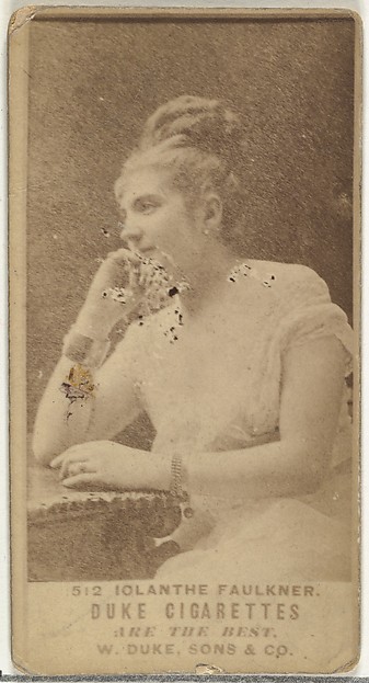 W. Duke, Sons & Co., Card Number 512, Iolanthe Faulkner, from the Actors and Actresses series (N145-7) issued by Duke Sons & Co. to promote Duke Cigarettes