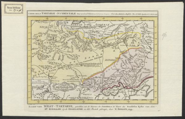Bellin, Jacques Nicolas, (1703-1772) (cartographer), Carte de la Tartarie Occidentale: Pour servir a l'Histoire des Etablissemens Europeens. Tirée des Auteurs Anglois