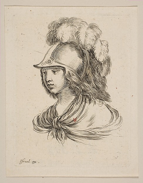 Stefano della Bella, Head of Minerva, from 'Various heads and figures' (Diverses tétes et figures)