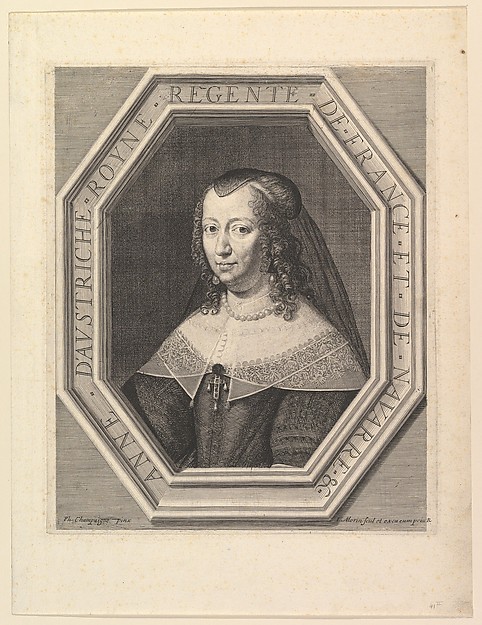 Jean Morin, Anne d'Autriche, reine de France, en deuil de cour